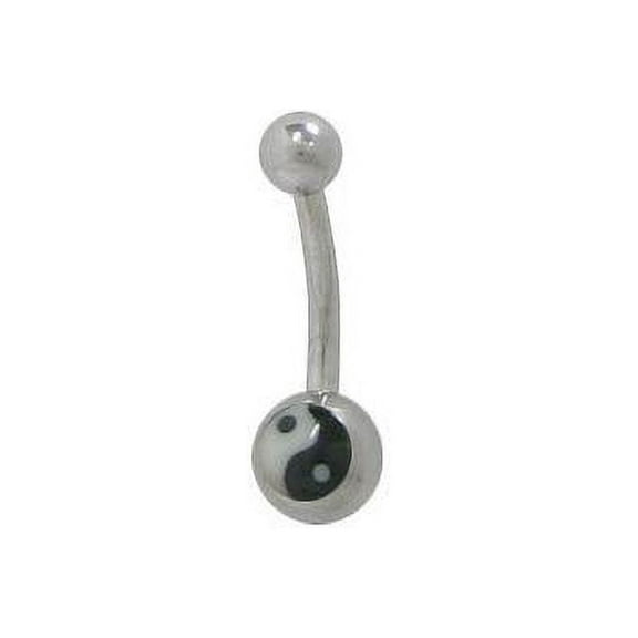 Yin Yang Logo Belly Button Ring