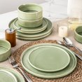 thumbnail image 4 of AmorArc Ceramic Dinnerware Set for 4, 12 Pieces Handmade Reactive Glaze Stoneware Plates and Bowls, Scratch Resistanct | Dishwasher &amp; Microwave Safe Stackable Dishes Set, 4 of 7