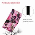 thumbnail image 3 of Dteck for Apple iPhone 13 Case with Card Holder Magnetic 3D Painted Flip Wallet Case Protective Cover with Kickstand Wrist Strap Cover for iPhone 13, 9# Marble, 3 of 4