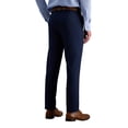 thumbnail image 2 of Haggar Men's Dress Pant Straight Fit Stretch Trousers Super Flex Waistband, Navy, 2 of 5