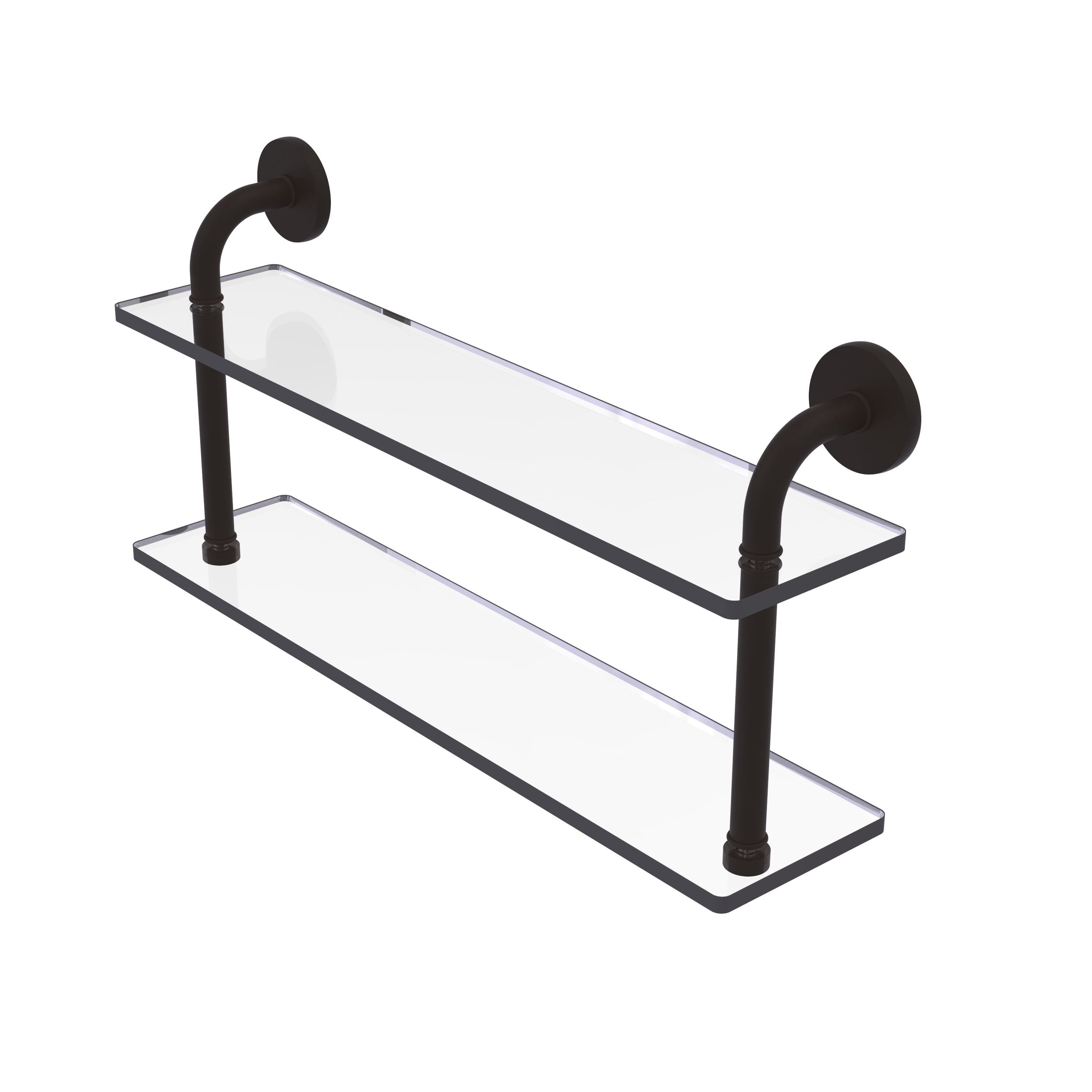 Remi Collection 22 Inch Two Tiered Glass Shelf