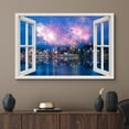 thumbnail image 2 of wall26 Canvas Print Wall Art Window View Australia Sydney Fireworks Parade Celebrations &amp; Holidays Nature Photography Realism Landscape Colorful Multicolor for Living Room, Bedroom, Office - 12&q, 2 of 5