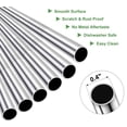 thumbnail image 5 of Sinvic Jumbo Smoothie and Milkshake Reusable Metal Straws, 10mm Wide for Boba, 8.5 Inch Long for 30oz Tumbler, Stainless Steel, 3 Straight and 3 Bent with 1 Cleaning Brush, 5 of 7