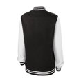 thumbnail image 6 of Sport-Tek Ladies Fleece Letterman Jacket-XS (Black/ White), 6 of 6