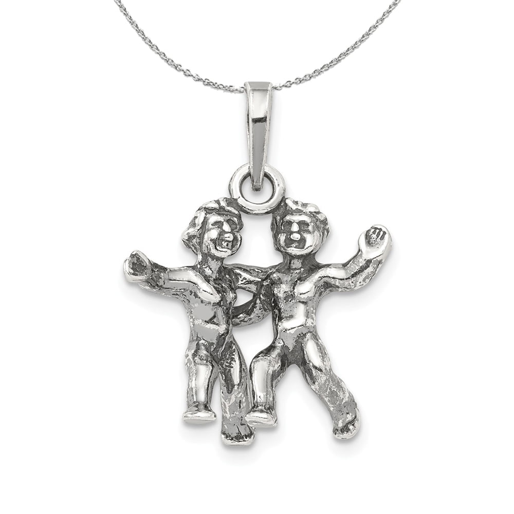 Sterling Silver Gemini the Twins Zodiac 
