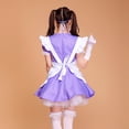 thumbnail image 3 of Lingerie Servante Cosplay Costume Femmes Couvre-Chef Tablier Faux Col Robe Nœud, 3 of 6