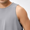 thumbnail image 4 of Xunlbb Men's Tank Tops Lightweight Summer Athletic Tank Top with Stretchable Fabric Flat Seam Round Neck Sleeveless Basic for Gym Workout Casual Wear Plus Size, 4 of 9