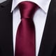 thumbnail image 3 of Corbata Barry.Wang Clásica de Seda Satinada Rojo Burdeos, 3 of 6