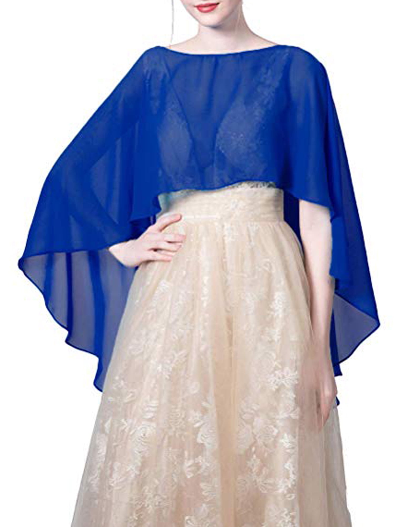 chiffon capelet shawl