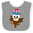 thumbnail image 3 of Inktastic Memorial Day Baby Eagle with Patriotic Hat Boys or Girls Baby Bib, 3 of 4