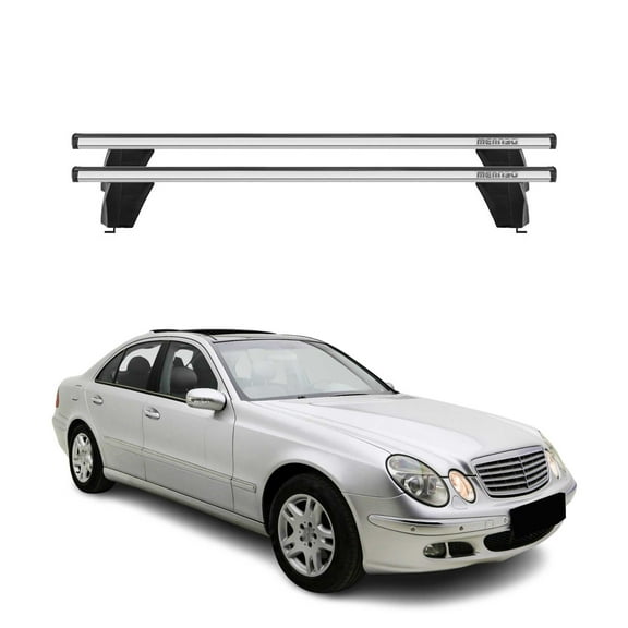 Fix Point Roof Racks for Mercedes E Class W211 Sedan 2004-2009 Alu Gray