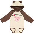 thumbnail image 3 of Inktastic I Love Piggies with Cute Pig Boys or Girls Long Sleeve Baby Bodysuit, 3 of 5