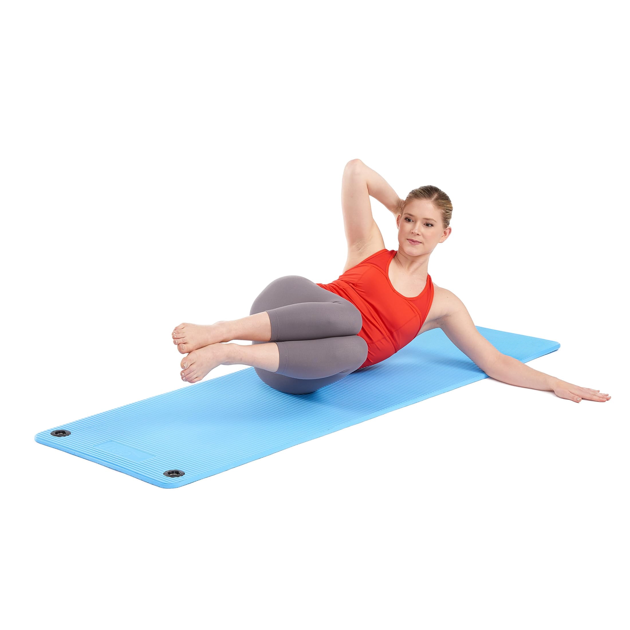 OPTP Pro Fitness Mat - Soft, Half-Inch Thick Indoor or Outdoor Workout Mat - Pilates and Yoga Exercise Mat - Fitness Workout Mat 70 x 23 Inches, Blue