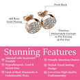 thumbnail image 3 of Cate & Chloe Nelly 18k Rose Gold Plated Pave Stud Earrings with Swarovski Crystals Gift for Women, 3 of 7