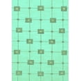 thumbnail image 1 of Ahgly Company Indoor Rectangle Solid Turquoise Blue Modern Area Rugs, 2' x 3', 1 of 4