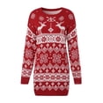 thumbnail image 6 of Nituyy Women Christmas Knitted Dress, Long Sleeve Sweater Short Skirt, 6 of 9
