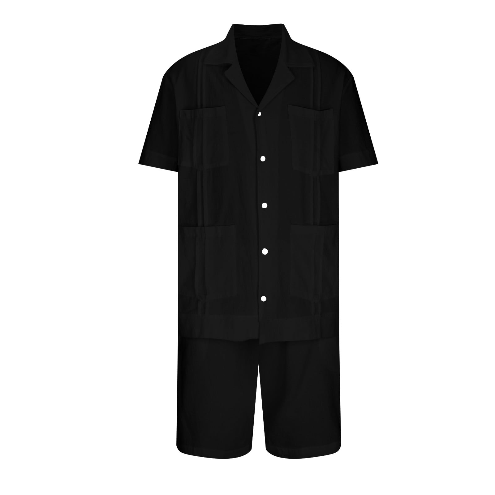 HAPIMO Mens Trends Elastic Waist Lace-up Swim Suits Board Shorts Holiday Beach Pants Hawaii Tropical Print Trousers Turndown Button Shirt Bathing Suits Summer Swimwear Black L