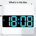 thumbnail image 2 of LED Alarm Clocks, Modern Minimalist Style, Battery and Plug-in, Large Display, Mirror Reflective Design, Versatile Digital Screen, Ideal for Homes and Offices, 2 of 5