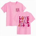thumbnail image 3 of kpoplk Shirt for Girls Toddler Kids Graphic Short Sleeve Shirts Cotton Baby Girl T Shirt Summer Tops(Pink,2-3 Y), 3 of 6