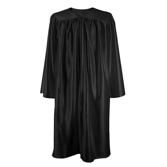 Toptie Unisex Shiny Preschool and Kindergarten Graduation Gown Choir Robe for Baby Kids-Black-XL