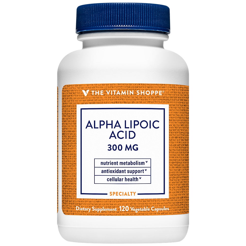 Alpha Lipoic Acid 300mg, Natural Antioxidant Formula to Support Glucose
