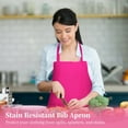 thumbnail image 3 of 4PCS Bib Aprons, Unisex Kitchen Aprons with 2 Large Pockets, Stain Resistant Restaurant Chef Aprons, Durable Aprons for Cooking Baking Coffee Making BBQ Gardening Coffee Making, 3 of 8