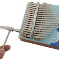 thumbnail image 2 of Piano de pulgar Kalimba de madera portátil de 17 teclas Mbira con dibujo coloreado, 2 of 8