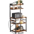 thumbnail image 1 of Alacena de Almacenamiento de 5 Niveles con RGB, Estante de Cocina con Enchufes y 5 Ganchos,Estante de Microondas, Mueble Multiusos de Cocina, Sala, Oficina,Cafetería, 1 of 7