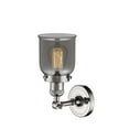 thumbnail image 3 of 203-PN-G53 Innovations Lighting Bell - 1 Light Wall Sconce In Industrial Style-10 Inches Tall and 5 Inches Wide-Polished Nickel Finish-Light Smoke, 3 of 4