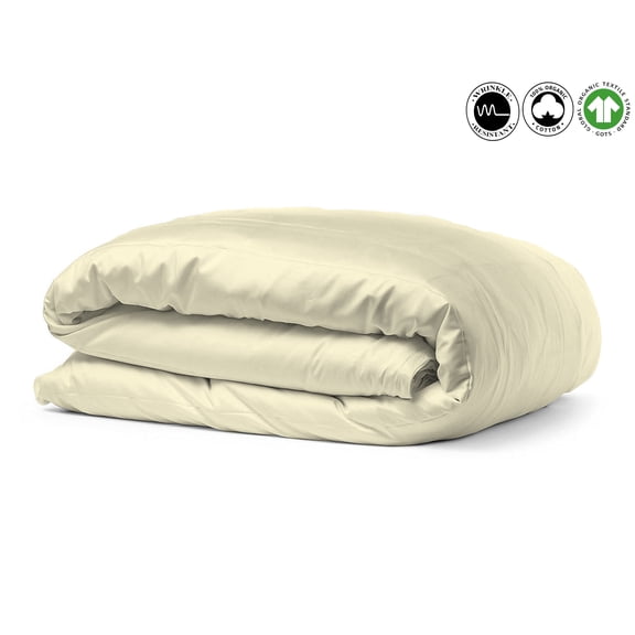 100% Certified Organic Cotton Sateen Wrinkle Resistant Duvet Cover