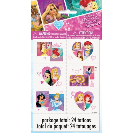 Disney Princess Tatouages, 24-Count, multi-couleur