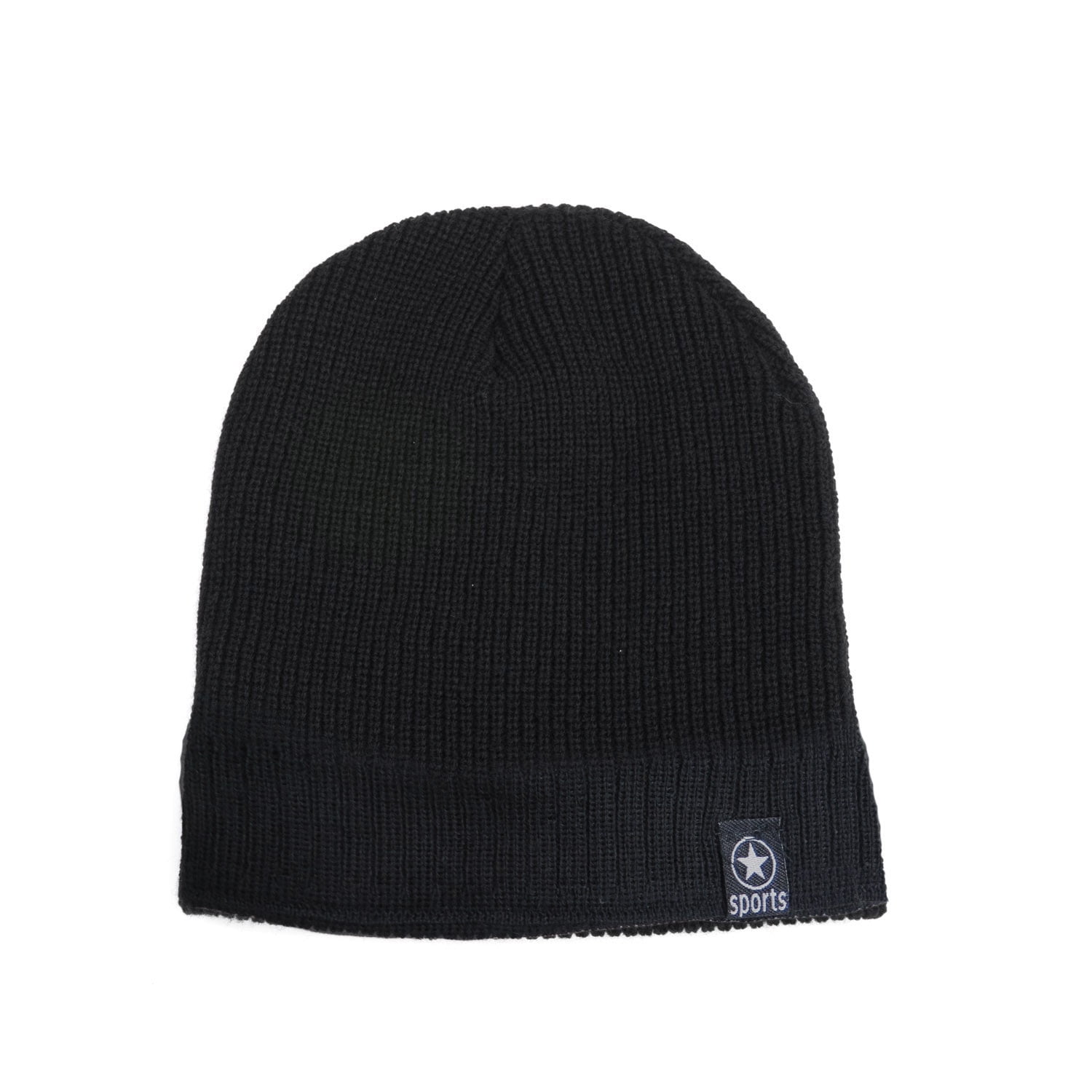 New Era Adult Men Cold Weather Black and White Sport Knit Beanie 