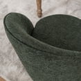 thumbnail image 4 of YOUNIKE Swivel Wingback Vanity Stool, Upholstered Accent Stool, Boucle Fabric Make-up Chair, Green, 4 of 19