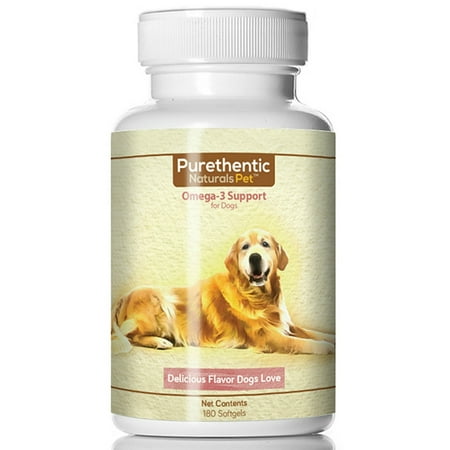 Omega 3 for Dogs, Fish Oil for Dogs 180 Softgels Featuring Pure & Natural Fatty Acids. (High Levels of EPA and DHA) (Helps Dog Allergies & Brain (Best Oil For Dogs With Allergies)