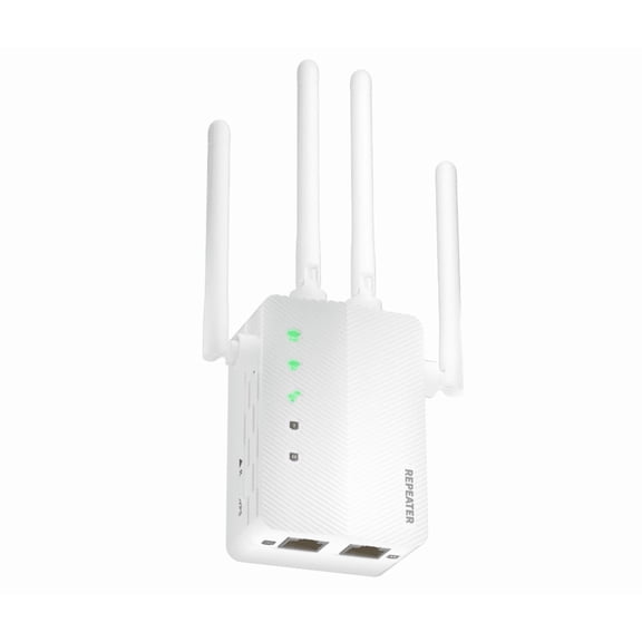 WiFi Extender Signal Booster,15000 Sq.Ft Dual‑Band 1500Mbps WiFi Repeater With 2 Ethernet Port,AP Mode WPS Quick‑Setup Home Wireless Range Extender