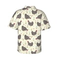thumbnail image 3 of Daiia Funny Chicken Hawaiian Shirt for Men Gentle Cotton Regular Short Sleeve Casual-3X-Large, 3 of 9
