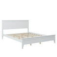 thumbnail image 6 of Queen Size Classic Solid Wood Platform Bed with Wear-Resistant Finish, Modern Floor Bed Frame with Extra Bed Legs for Bedroom, White, 6 of 7