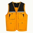 thumbnail image 2 of TOPTIE Reflective Working Vest with 4 Pockets Color Block Zipper Front High Visibility with Reflective Strips-Yellow-M, 2 of 6