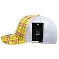 thumbnail image 3 of Decky 6017 6 Panel Mid Profile Structured Plaid Trucker Hat-105/White, 3 of 5