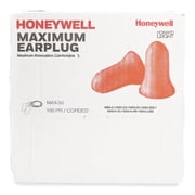 Howard Leight by Honeywell MAXIMUM Single-Use Earplugs, Coral, 100 Pairs