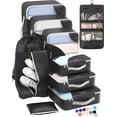 thumbnail image 1 of Juego de 10 maletas Packing Cubes OlarHike, todo incluido, color negro, 1 of 8