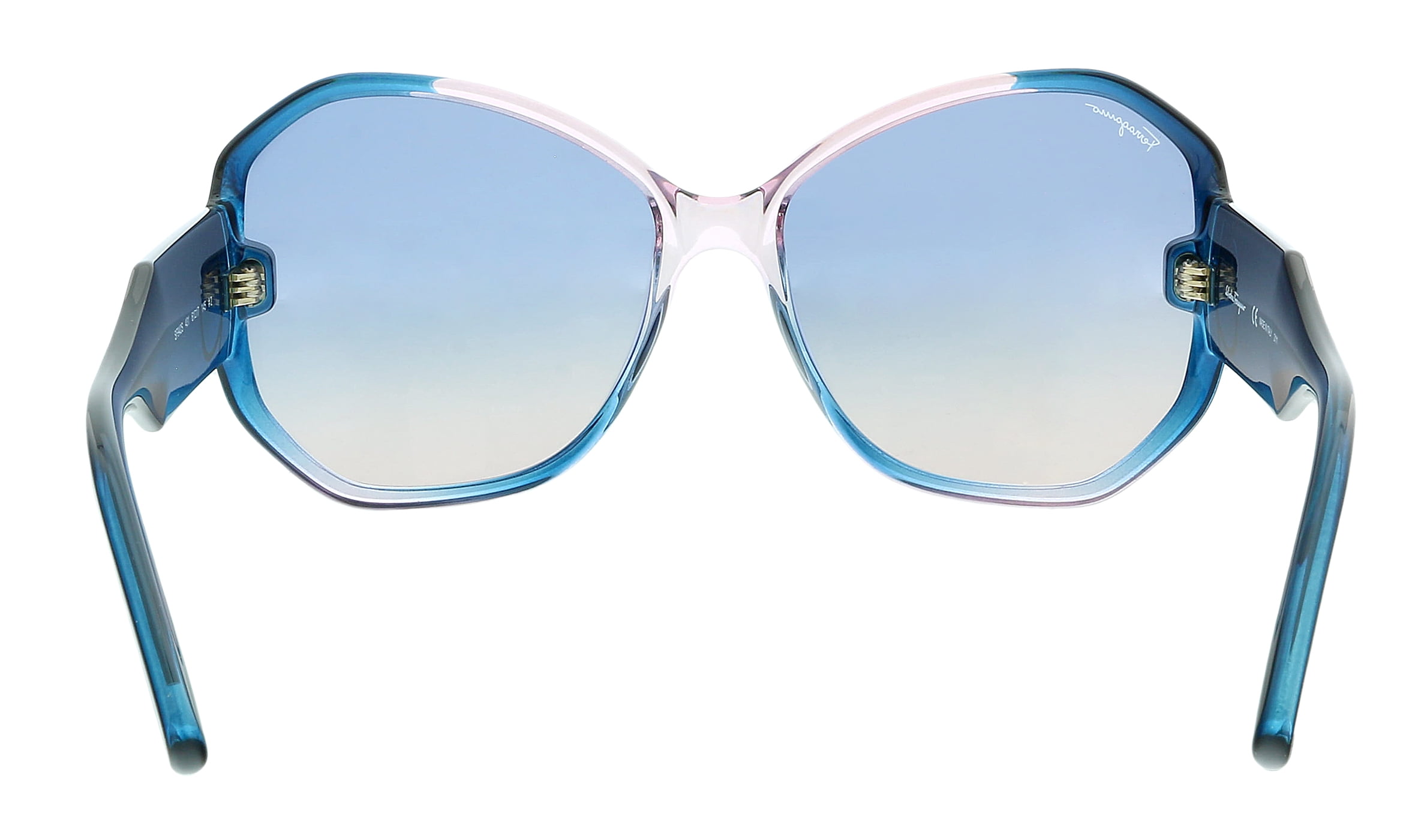 Salvatore Ferragamo SF942S 431 Blue Antique Lilac Gradient Modified Rectangle Sunglasses for Womens