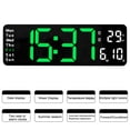 thumbnail image 2 of Reloj Doble Propósito para Sentarse Y 13 Pulgadas Con Múltiples Despertadores Y Reloj Cuenta Regresiva (carcasa Negra Con Verde), 2 of 9