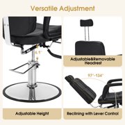 BarberPub All Purpose Hydraulic Barber Chair Salon Beauty Spa Chair Shampoo Recliner Black 2059