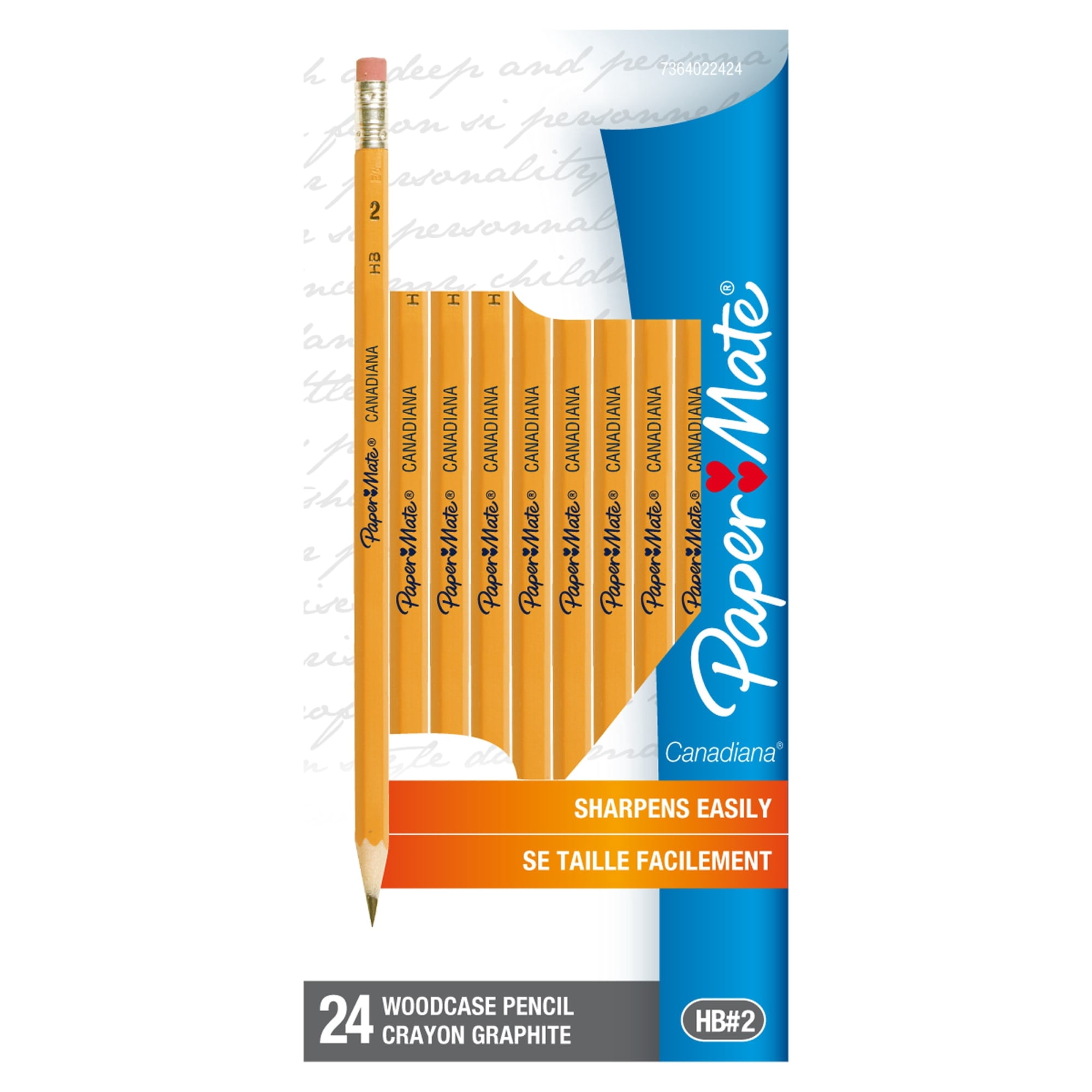Paper Mate Canadiana #2 Pencils, Reinforced, Break-Resistant Lead When Writing, 24 Count