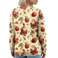 thumbnail image 4 of Wutalume Women's Fashion Long Sleeve Christmas Snowman Snowflake Print Jacket Cardigan, Festive Holiday Wear with Cozy Knit Design for Seasonal Comfort,Beige S, 4 of 5