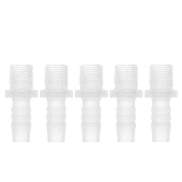 Conector de manguera de espiga de plástico Unique Bargains 7/16" ID G3/8 macho PP 5 Pcs