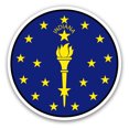 thumbnail image 1 of Indiana Round Flag - 8" Vinyl Sticker - For Car Laptop I-Pad - Waterproof Decal, 1 of 1