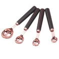 thumbnail image 1 of Juego de cucharas medidoras de acero inoxidable con mango de madera, medidor de cocina de metal 4 cucharas medidoras, 1 of 9