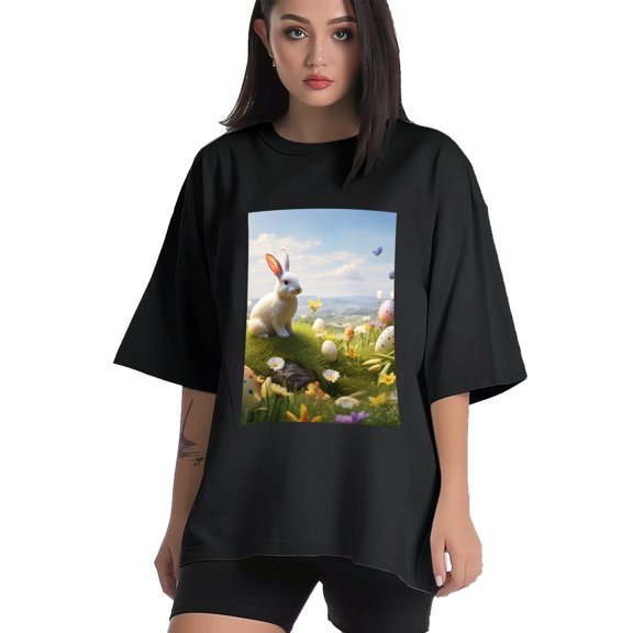 Plus Size Shirt for Women Black Tops for Women Short Sleeves Shirt for Women Easter T Shirt Crewneck Shirt for Women XS